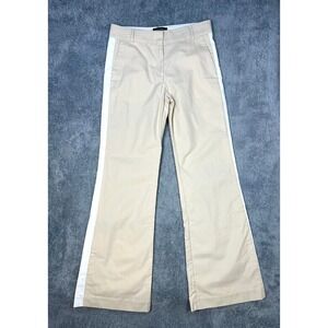 Le Superbe Workwear Tux Hybrid Pants in Pale Khaki tuxedo stripe womens 6‎